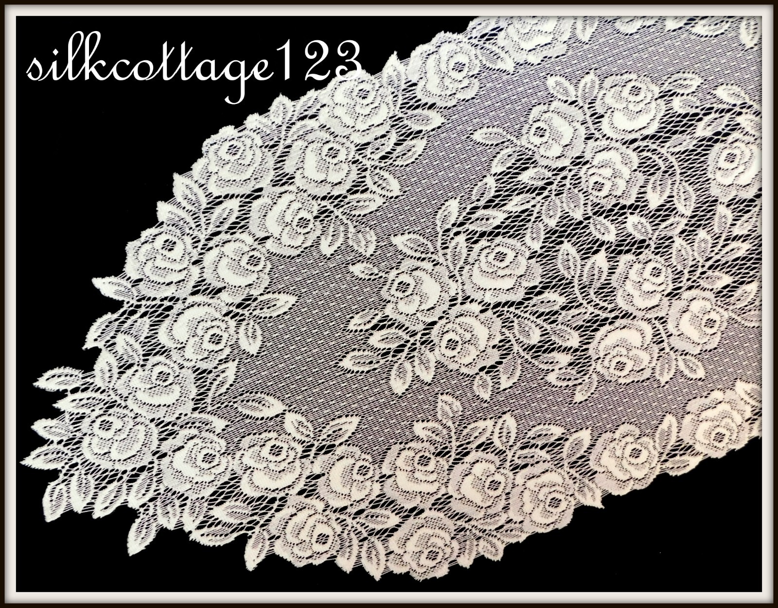 Heritage Lace Tea Rose WHITE Tier 60 x 24 NEW Made USA Free Ship!