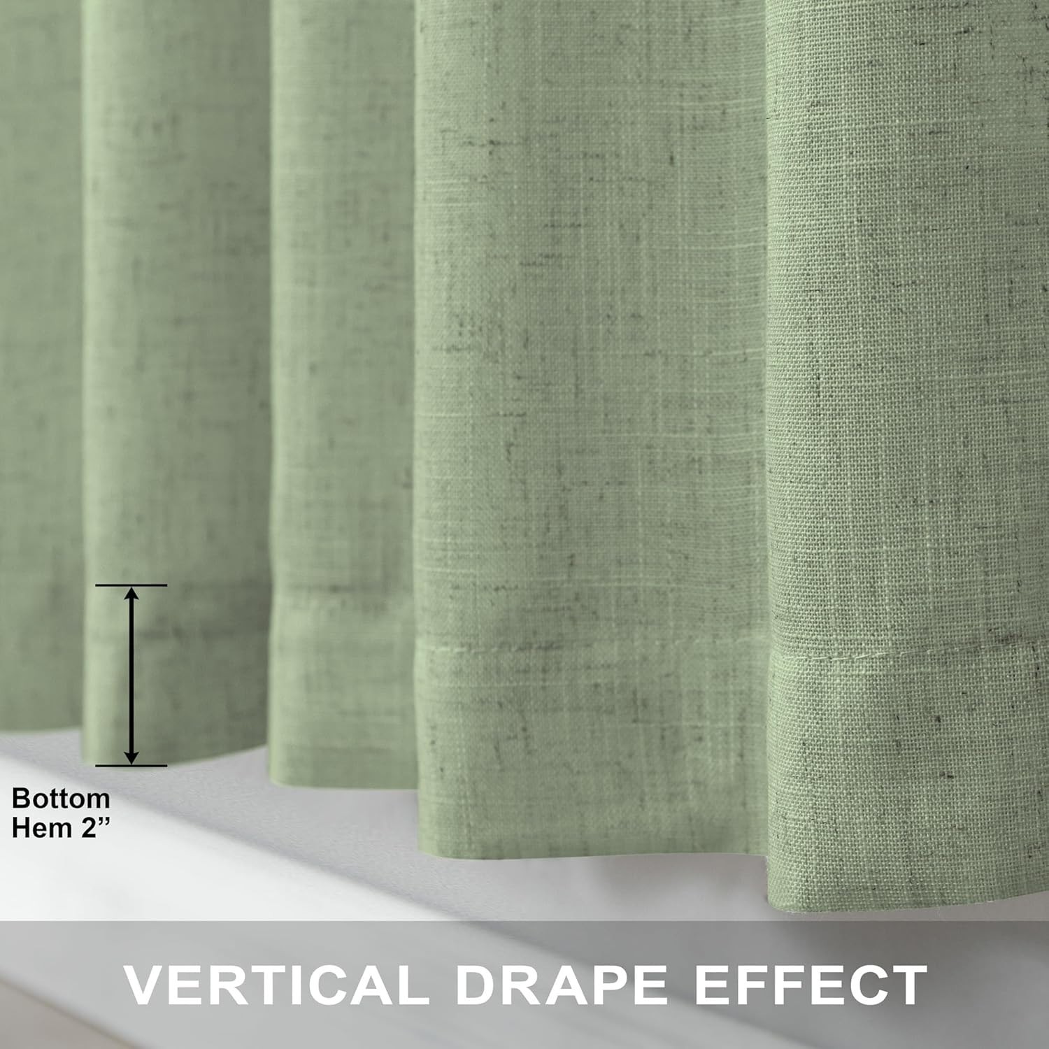 Large Back Tab Pocket Drapes for Living Room – 2 Panels