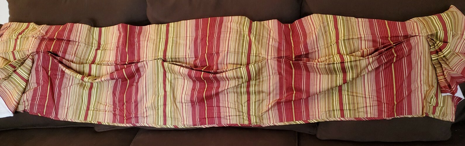 Waverly Home Classic Amanda Valance 79 x 16 Sweetwater Stripe Amanda Sweet Water