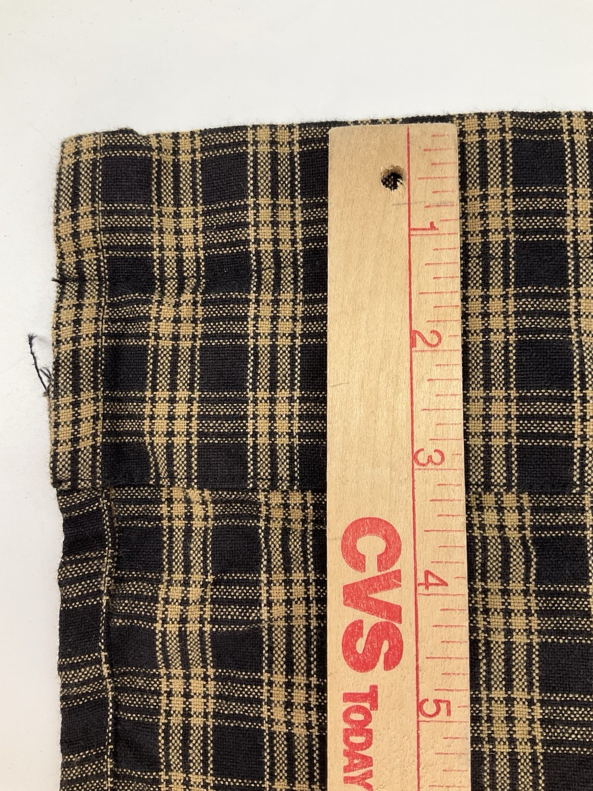 Park Designs Valance Sturbridge Plaid 71×13.5″ Cotton Made In India Tan/black