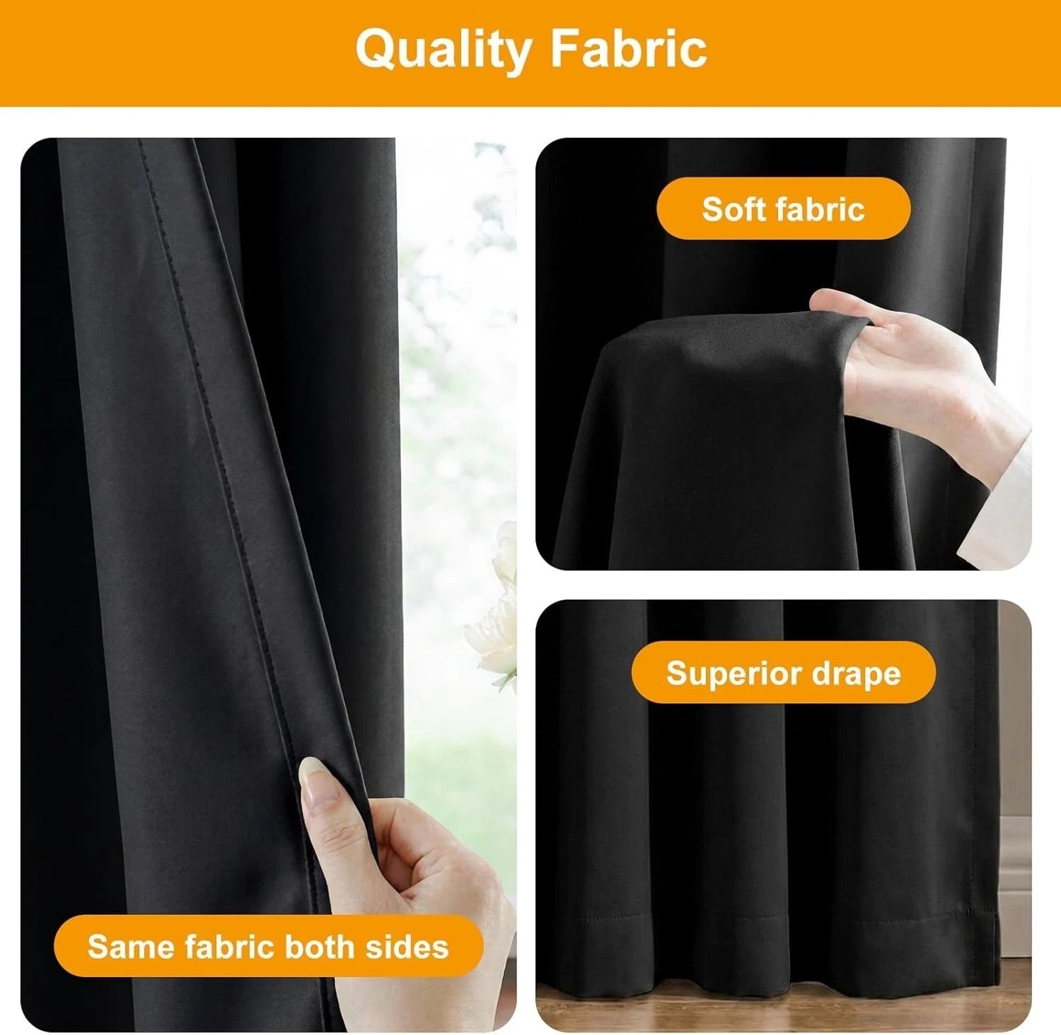 Noise Reducing Blackout Curtain Panel 100″ x 96″ – Perfect for Home or Office