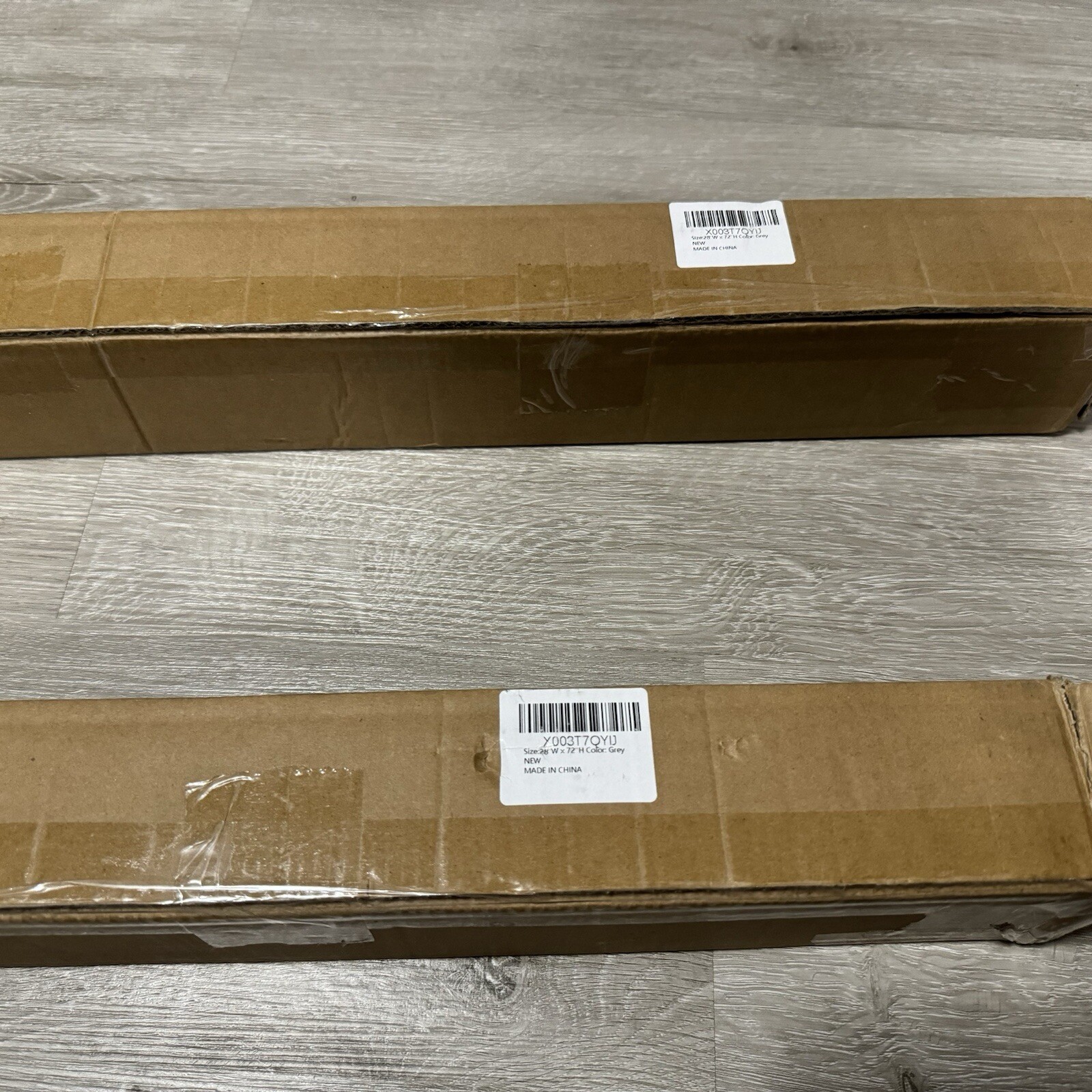 28”W x 72”H, Lululand Roller Shades (Grey) ONE SHADE IS MISSING ALL HARDWARE