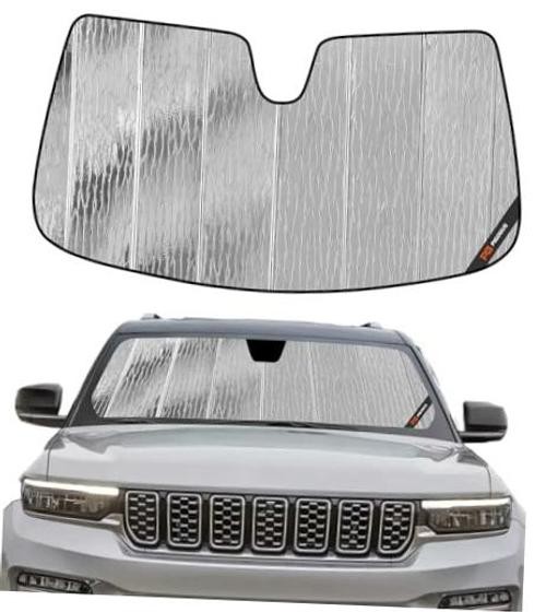 Windshield Sunshade for Jeep Grand Cherokee Grand Cherokee L 2022-2026 Silver
