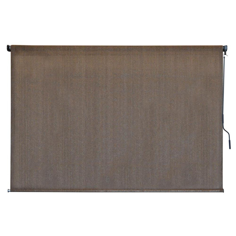 96″W x 72″L Exterior Patio Roller Blind Window Sun Shade Outdoor Porch Driftwood