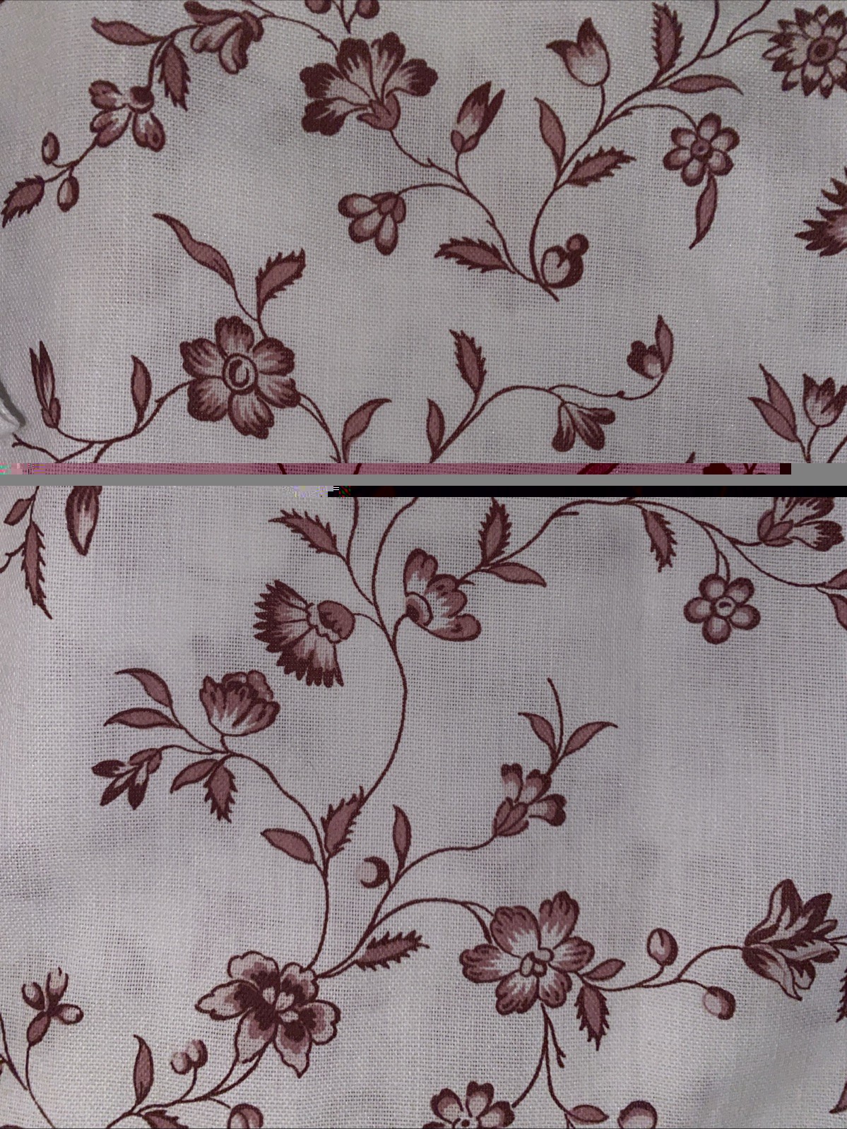 IKEA Hassleklocka RED & WHITE floral (2) tie-top UNLINED DRAPERY PANELS 57 X 98