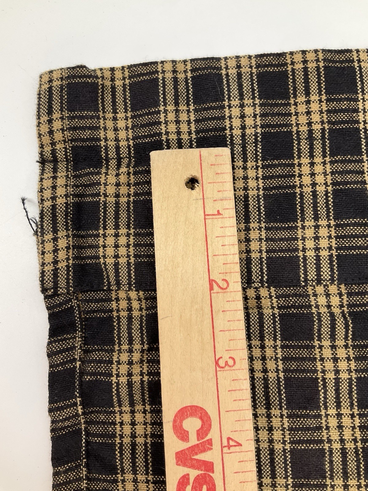 Park Designs Valance Sturbridge Plaid 71×13.5″ Cotton Made In India Tan/black