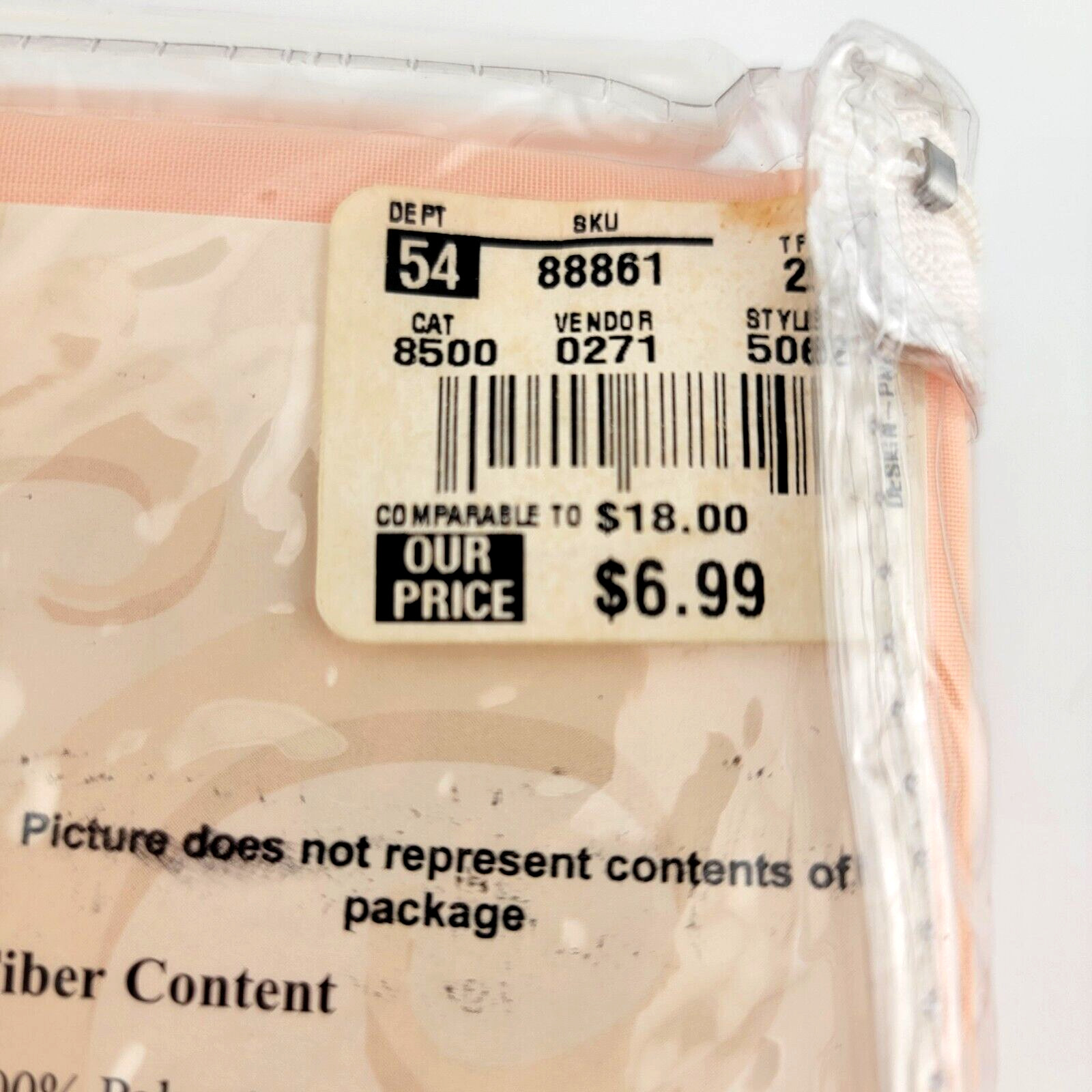 S. Lichtenberg Sheer Panel Peach Color #5062 / RN 16798 / 56″x84″