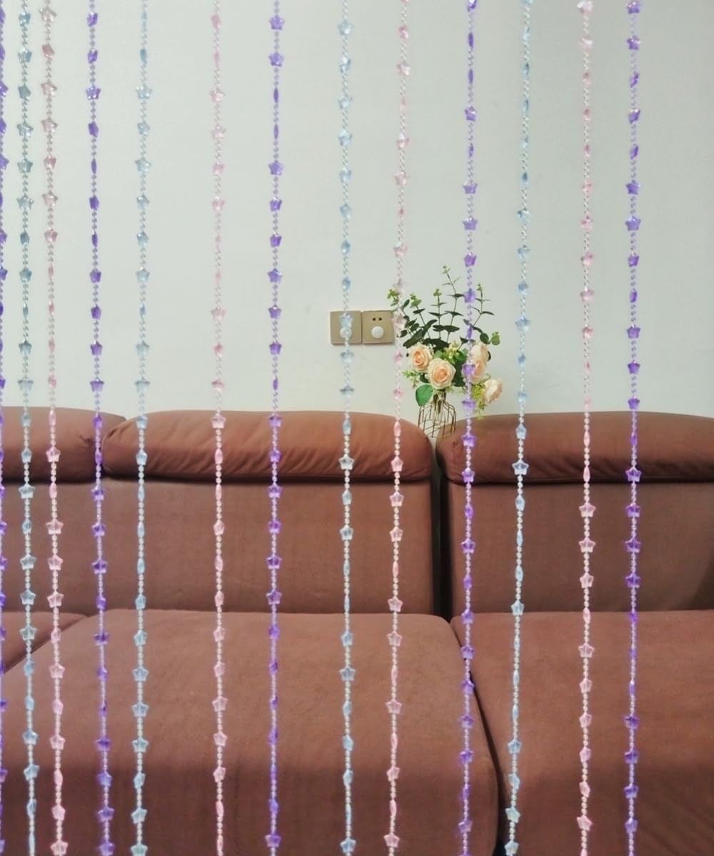 Beaded Curtain Doorways Star Acrylic Hanging Door Beads String Curtains Tasse…