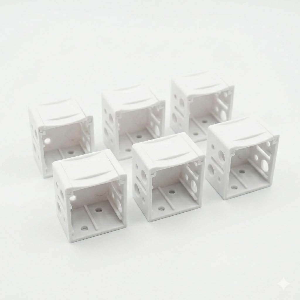 6 Pcs White Profile Box Mounting Brackets for 1 Inch Mini Blinds – Standard H…
