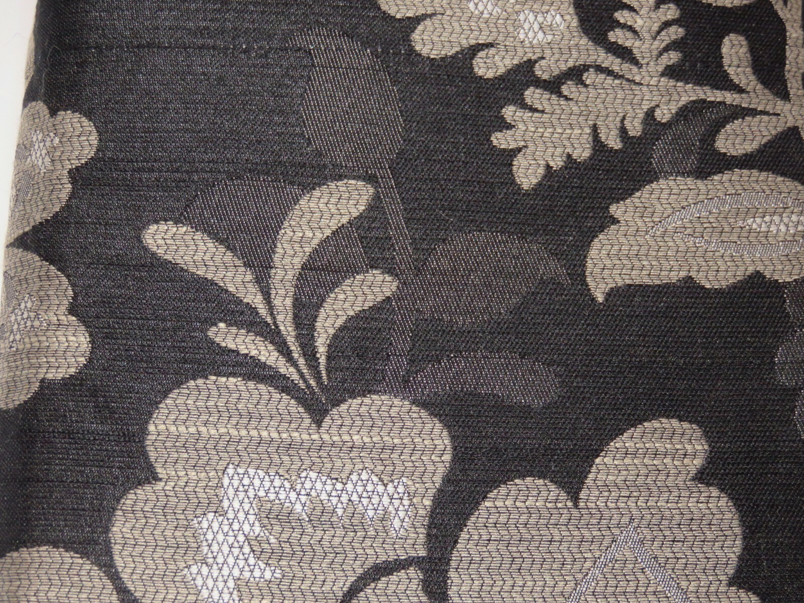 Rose Tree BRYANT PARK Black Silver contemporary floral Tailored Valance NEW