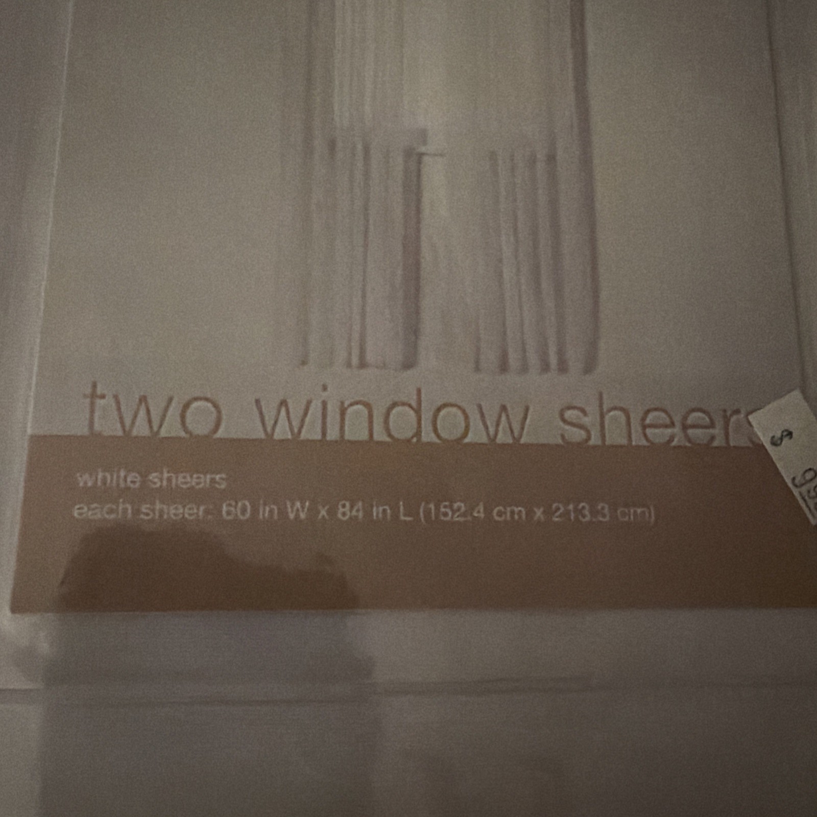 Room Essentials 2 Window White Sheers 60″ Wide x 84” Long