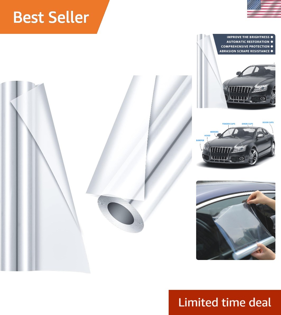 Car Surface Protection Vinyl Film – 12″X120″ Scratch Resistant Clear Wrap