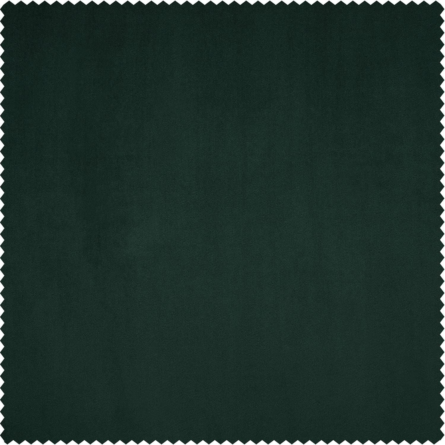 Forest Green Velvet Room Darkening Curtains 96″ Long, 100W x 96L Panel