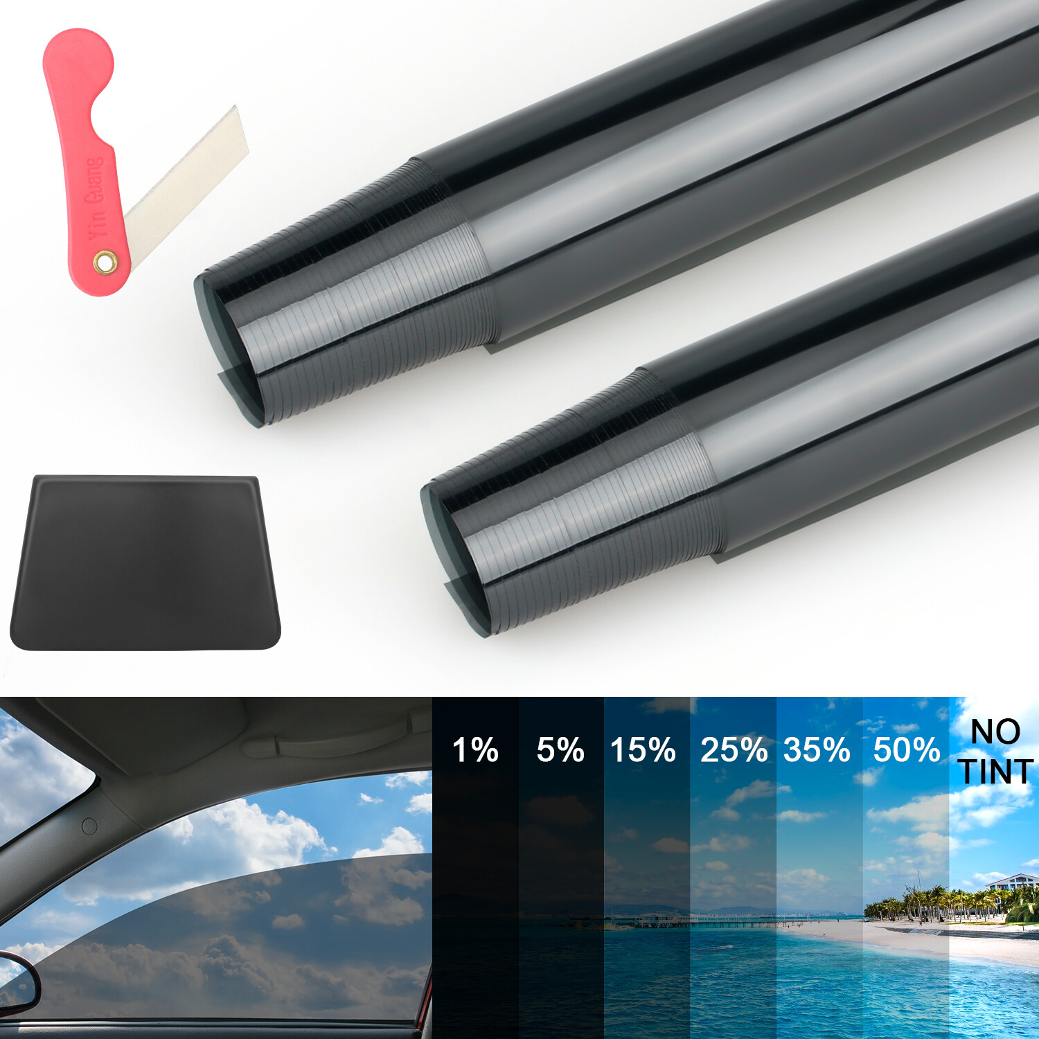 20″x10ft Uncut Roll Window Tint Film 5% 15% 25% 35% VLT Car Home Office Glass