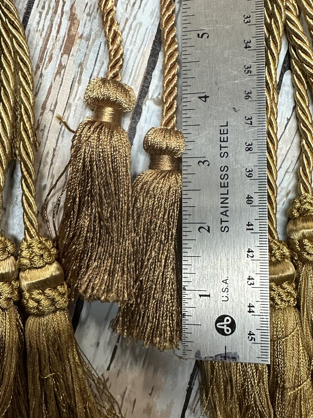 Vtg Lot 39 Assorted Gold Brown Grey Beige TASSELS Home Decor Tie Backs Holdbacks