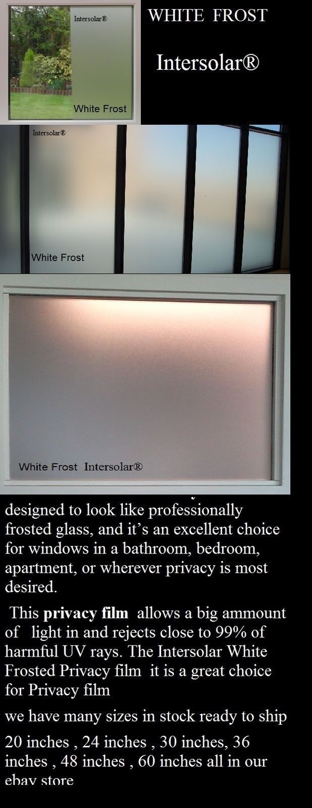 White Frost Privacy window film Made in usa 60 inch x 10 ft