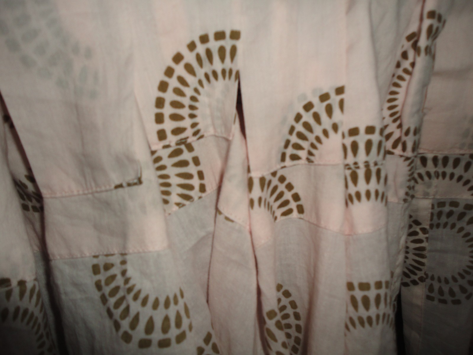 ZIP CODE BOHEMIAN PINK & BROWN MEDALLION VOILE (PAIR) SHORT PANELS 40 X 64