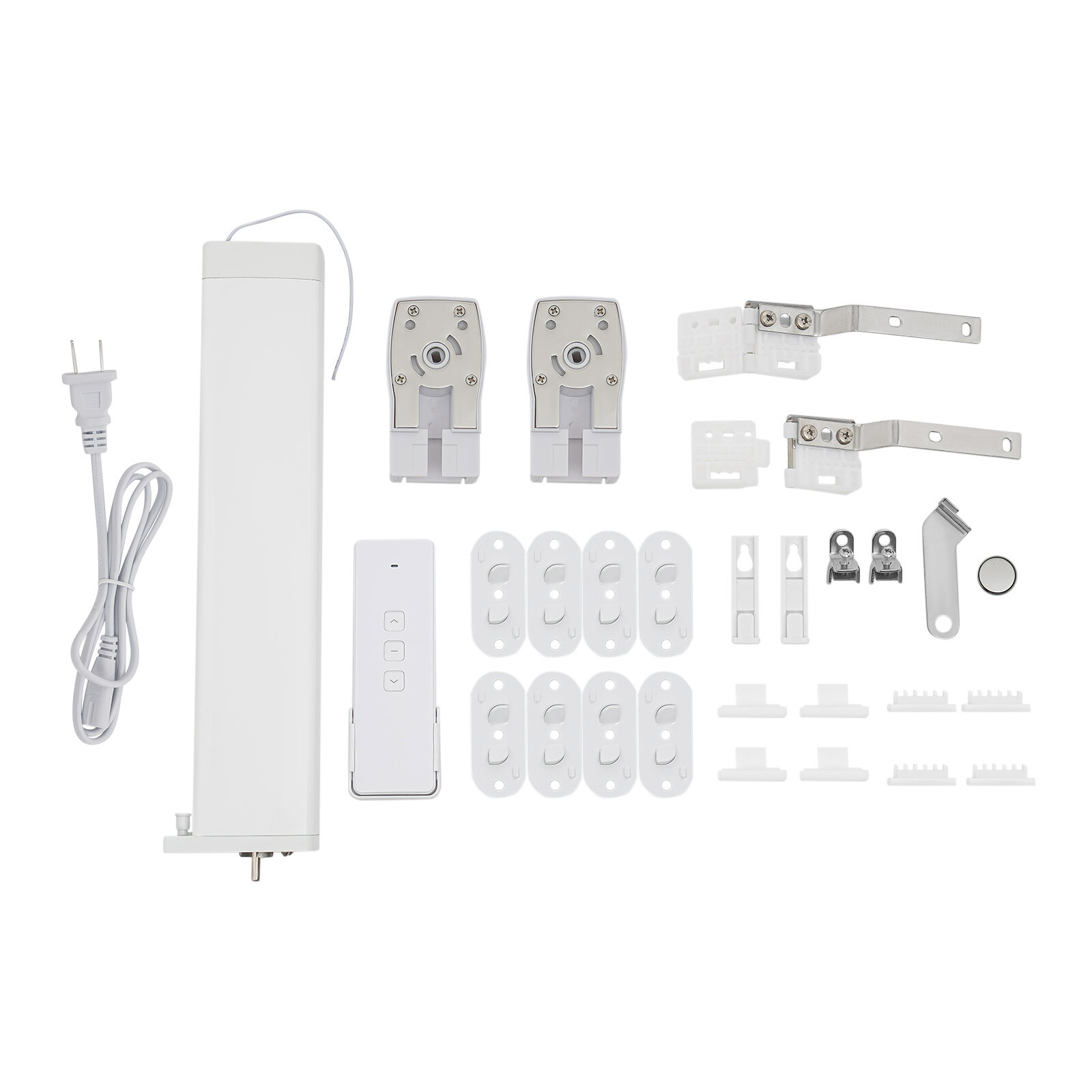 Smart Motorized Curtain Track W/ Remote Control Electric Curtain Track White USA
