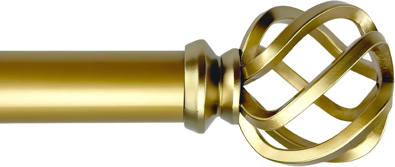 Antique Gold Curtain Rods for Windows 24-68 Inches, Adjustable 36-72 Inch Long H