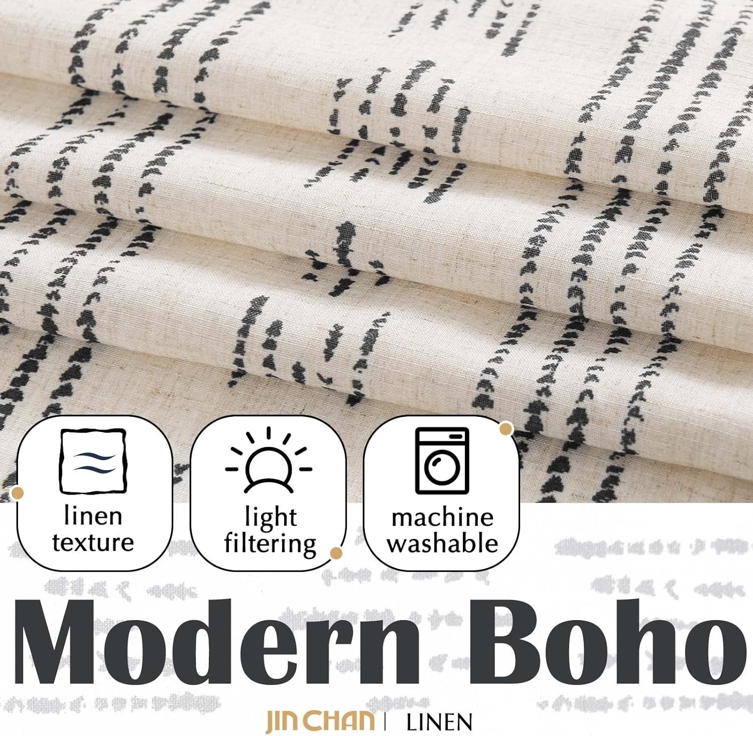 Boho Kitchen Linen Tier Curtains 30 Inch Bohemian Cafe Curtains Farmhouse Nat…