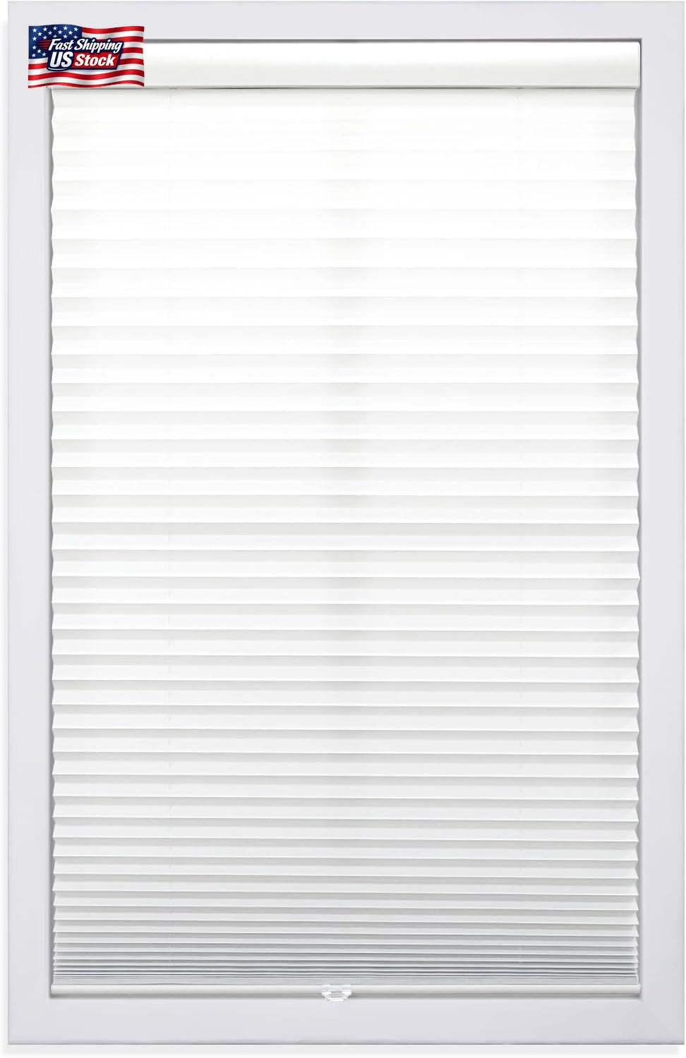 DEZ FURNISHINGS Cordless 1″ Light Filtering Pleated Shade, Fabric, 20″ W X 48″ H