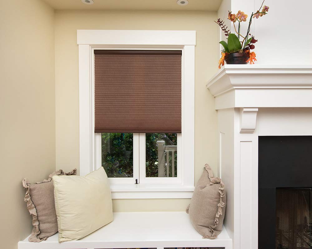Redi Shade No Tools Custom Cordless Cellular Light Filtering Shades Mocha 60