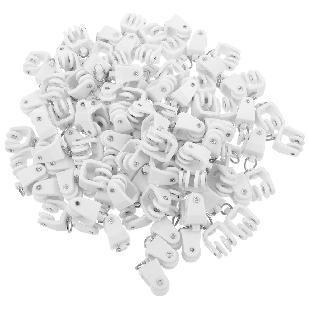 140 Pcs Drapery Rail Gliders Track Rollers Ceiling Mounted Curtain Rails
