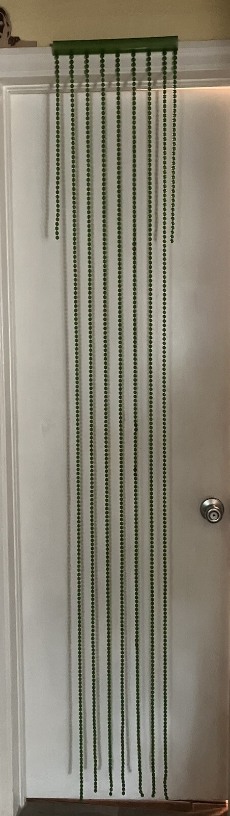 shells yellow green VINTAGE MCM MOLDED ACRYLIC LUCITE DOORWAY BEAD CURTAINs 60’s