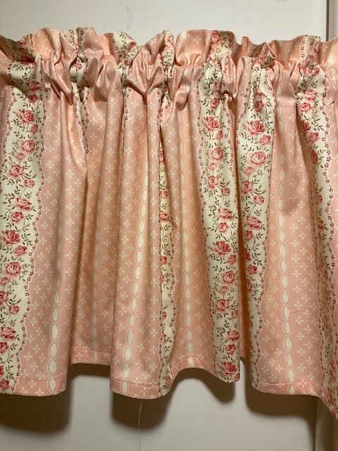 Handmade Light Pink Shabby Chic Valance, 41 X 15 INCHES