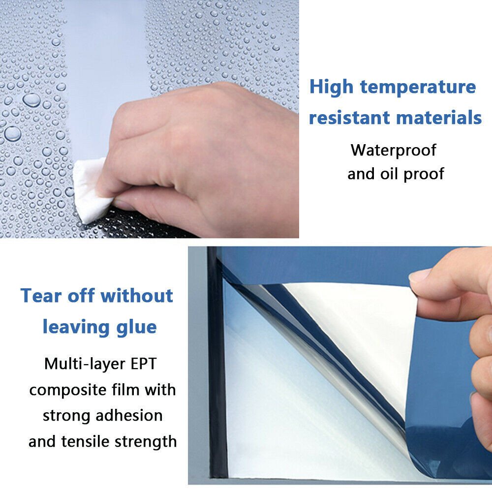 23.6″One Way Mirror Privacy Window Film Static Cling PVC Heat UV Reflective Tint