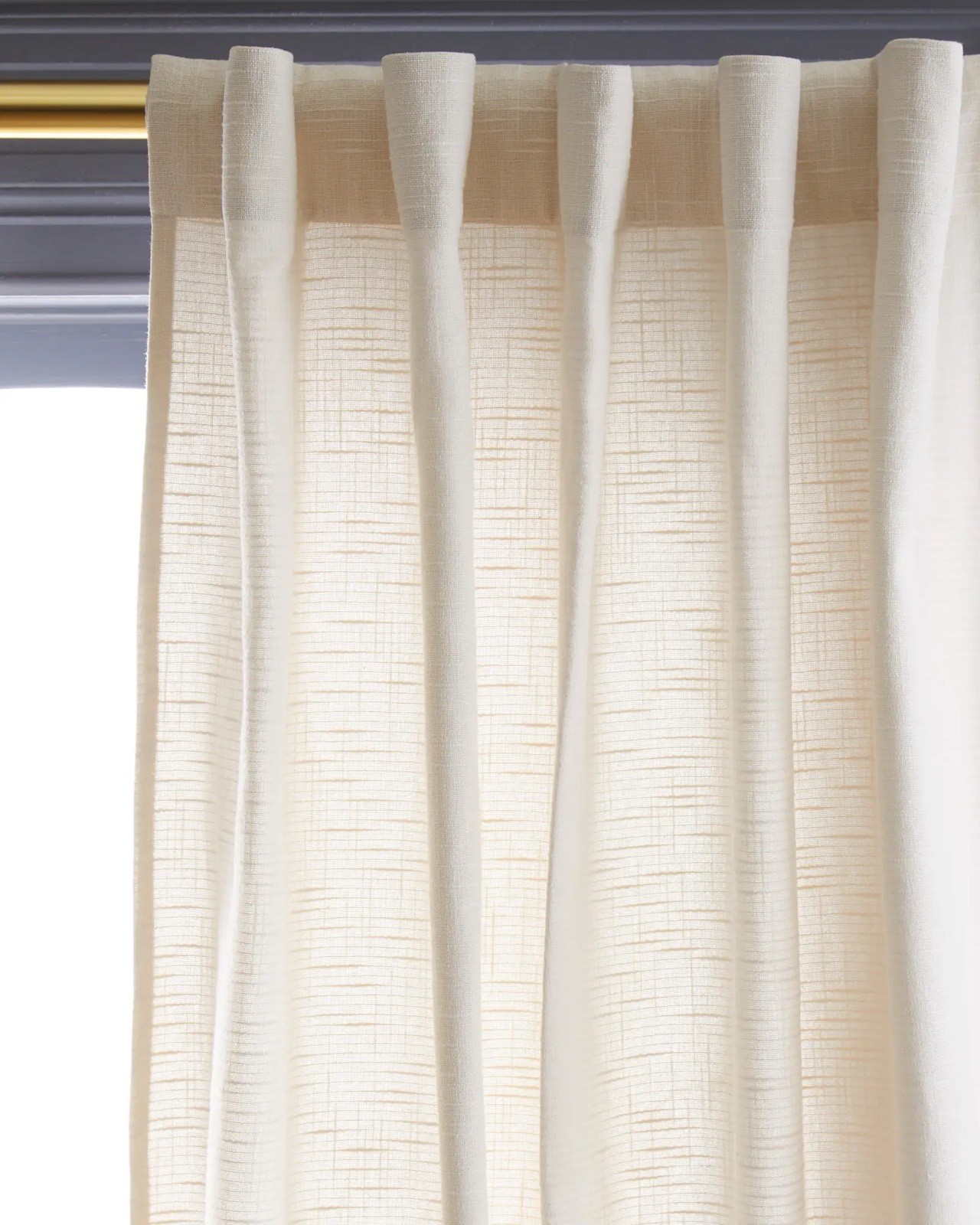 NWT QUINCE LIGHT FILTERING COTTON SLUB NATURAL CURTAIN PANEL 48 X 84 $100