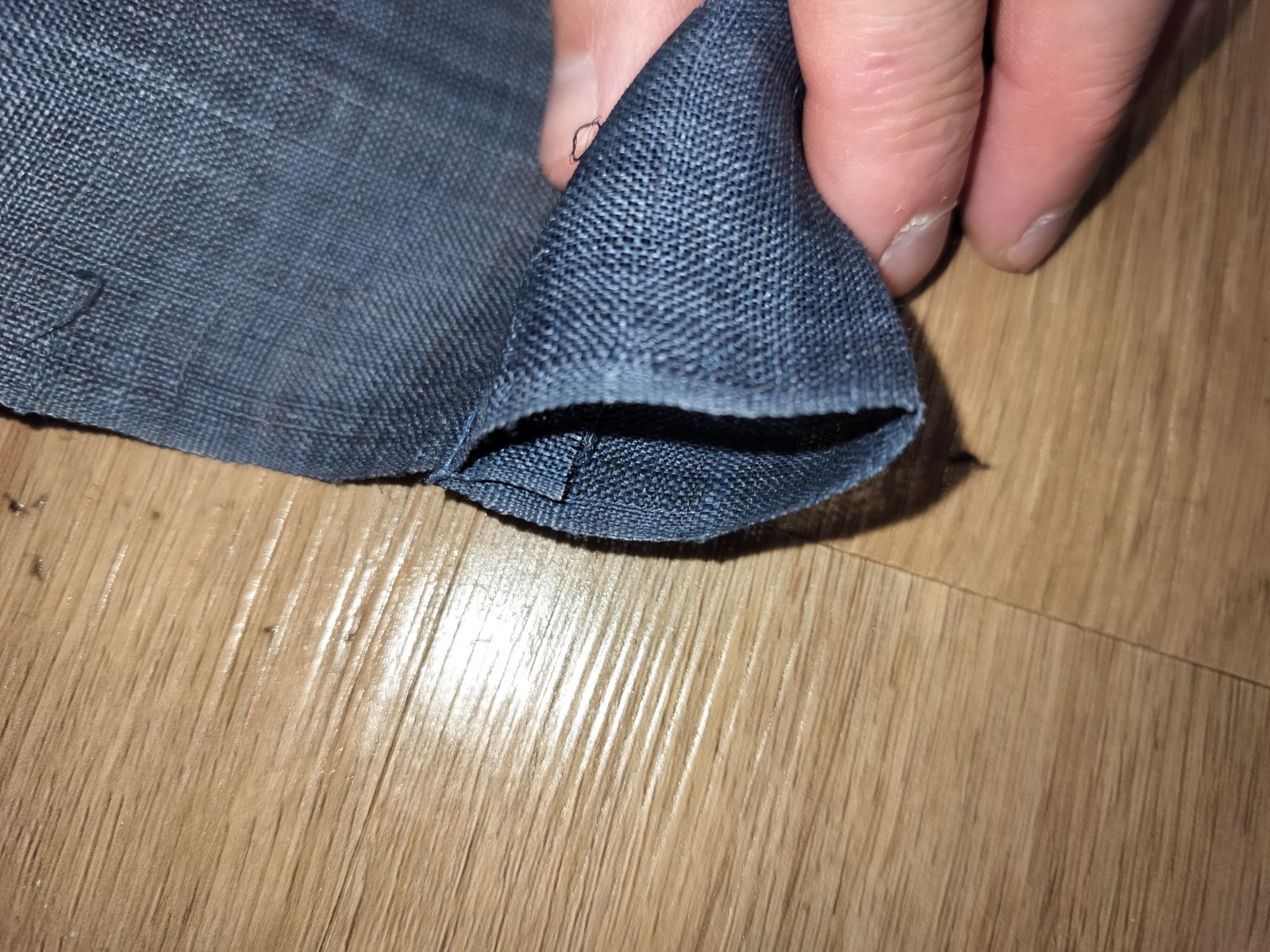 Kyoto Noren Curtain Japanese Indigo Dyed Linen Hemp Ombre Slate Blue W/Box 48×34