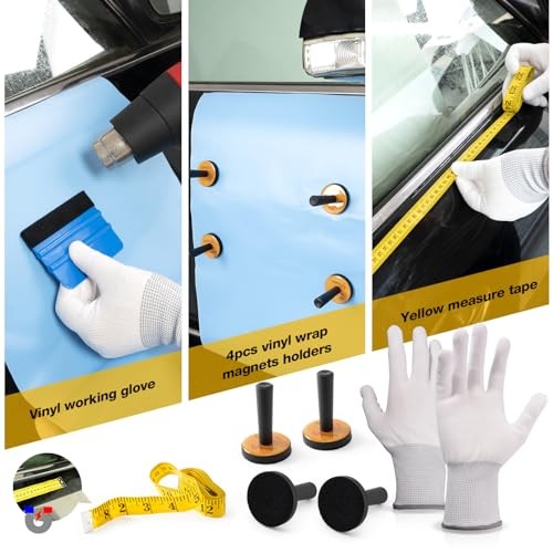 Vinyl Wrap Tool Car Wrap kit for Window Tint Film Installation, Include Heat