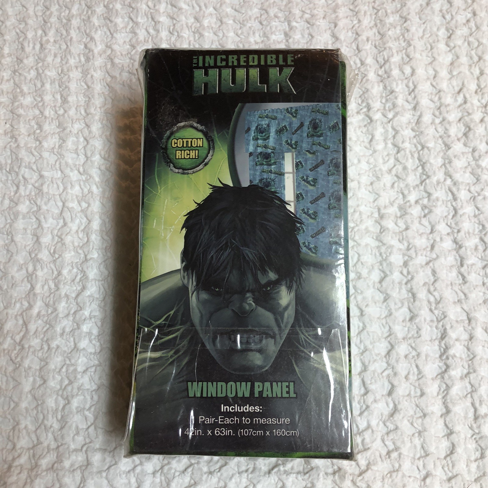 Marvel The Incredible Hulk Pair Window Panel Drapes 42″ x 63″ Jay Franco 2009