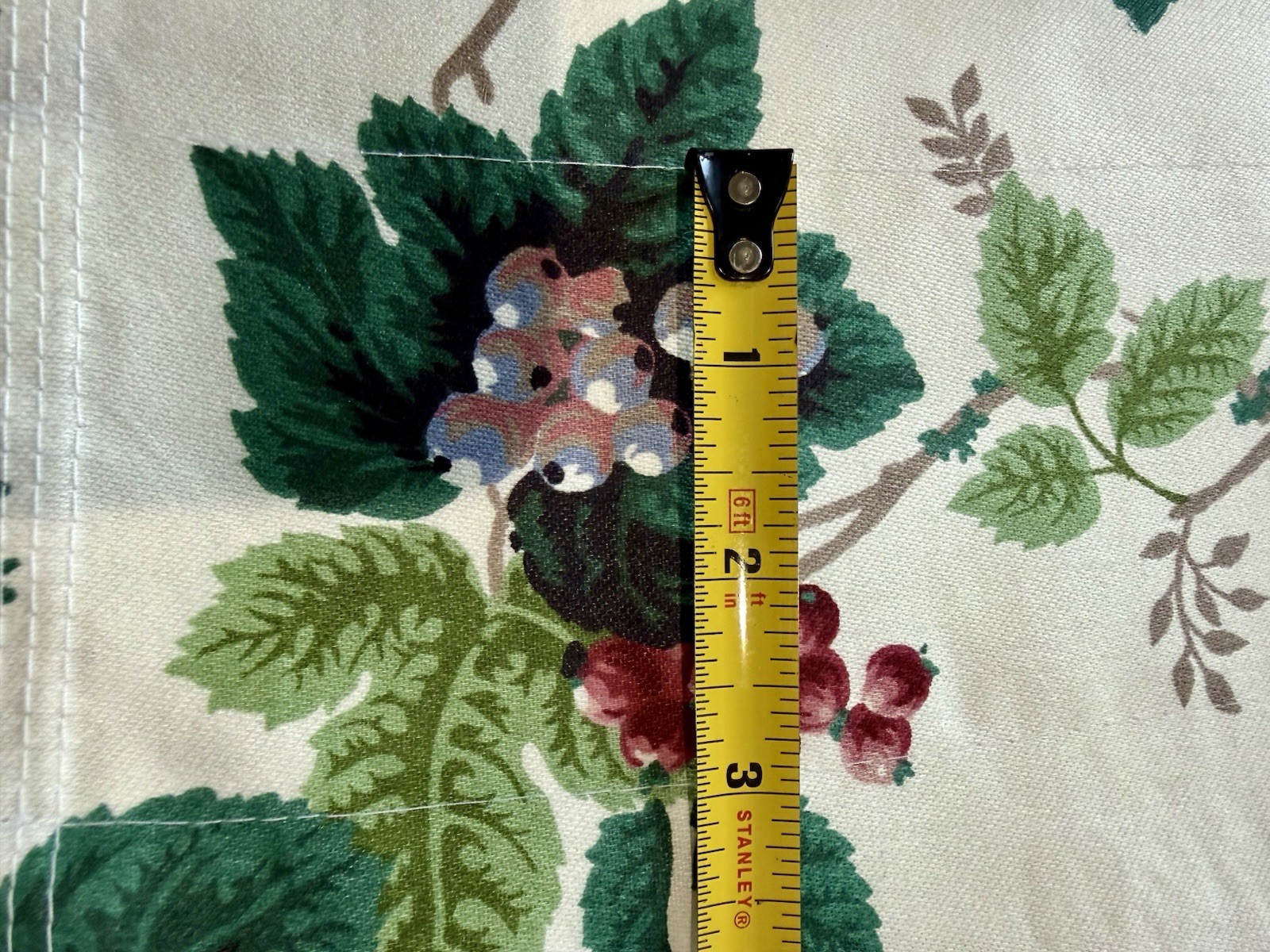 Montgomery Wards Pouffe Valances Grapes Ivy Roses Lined Set of TWO