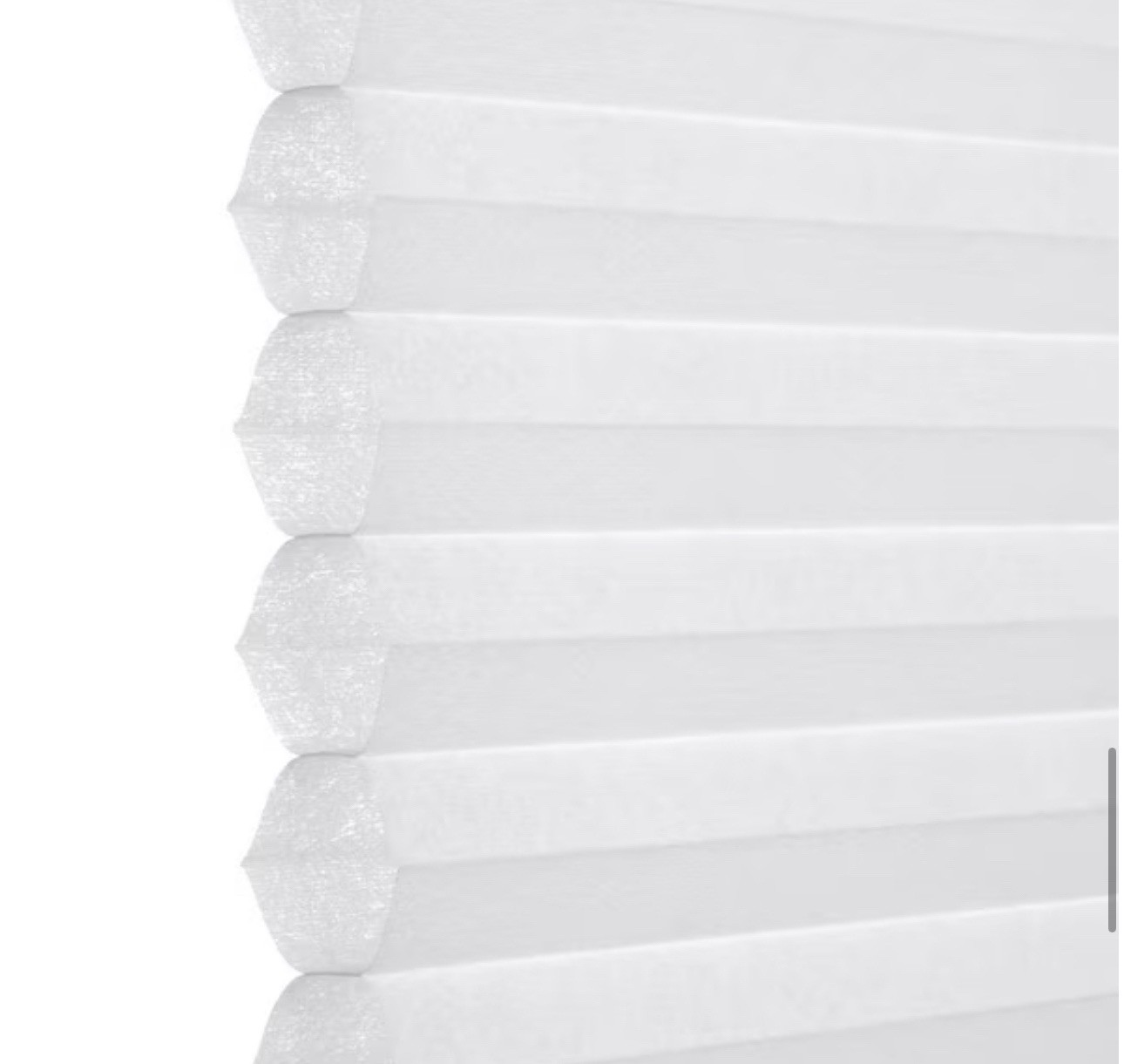 Snow Drift Cordless Light Filtering Cellular Window Shades 36.375” By 64”