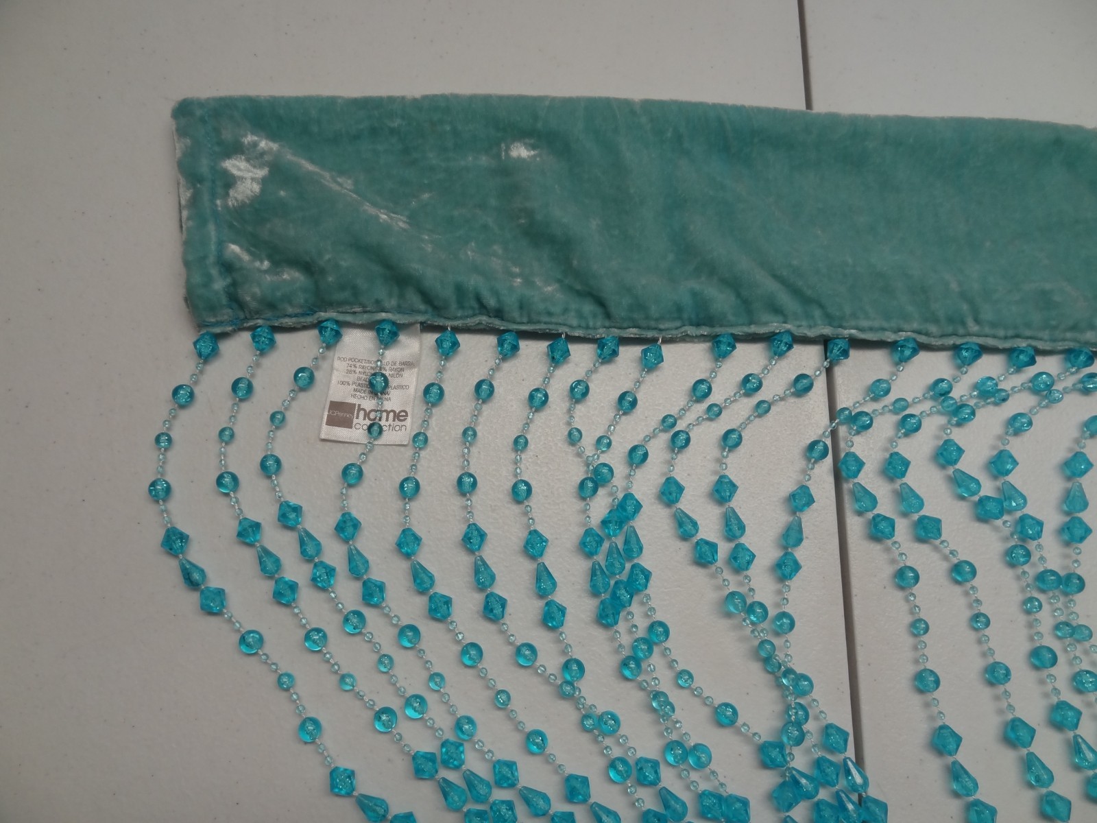 JC Penney Home Teal 40″ x84″ Doorway Beads String Curtain Beaded Home Collection