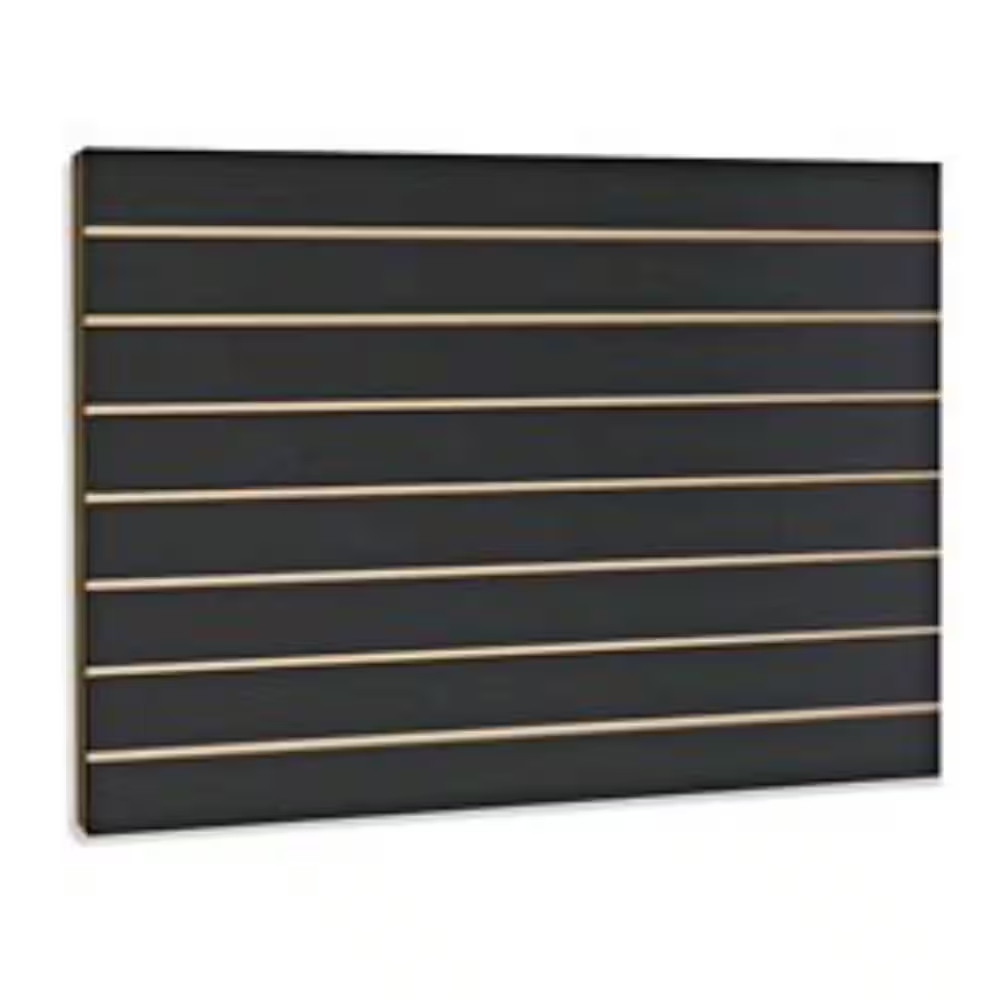 24 In. H X 48 In. L Black Slatwall Panels (Set of 2 Panels)