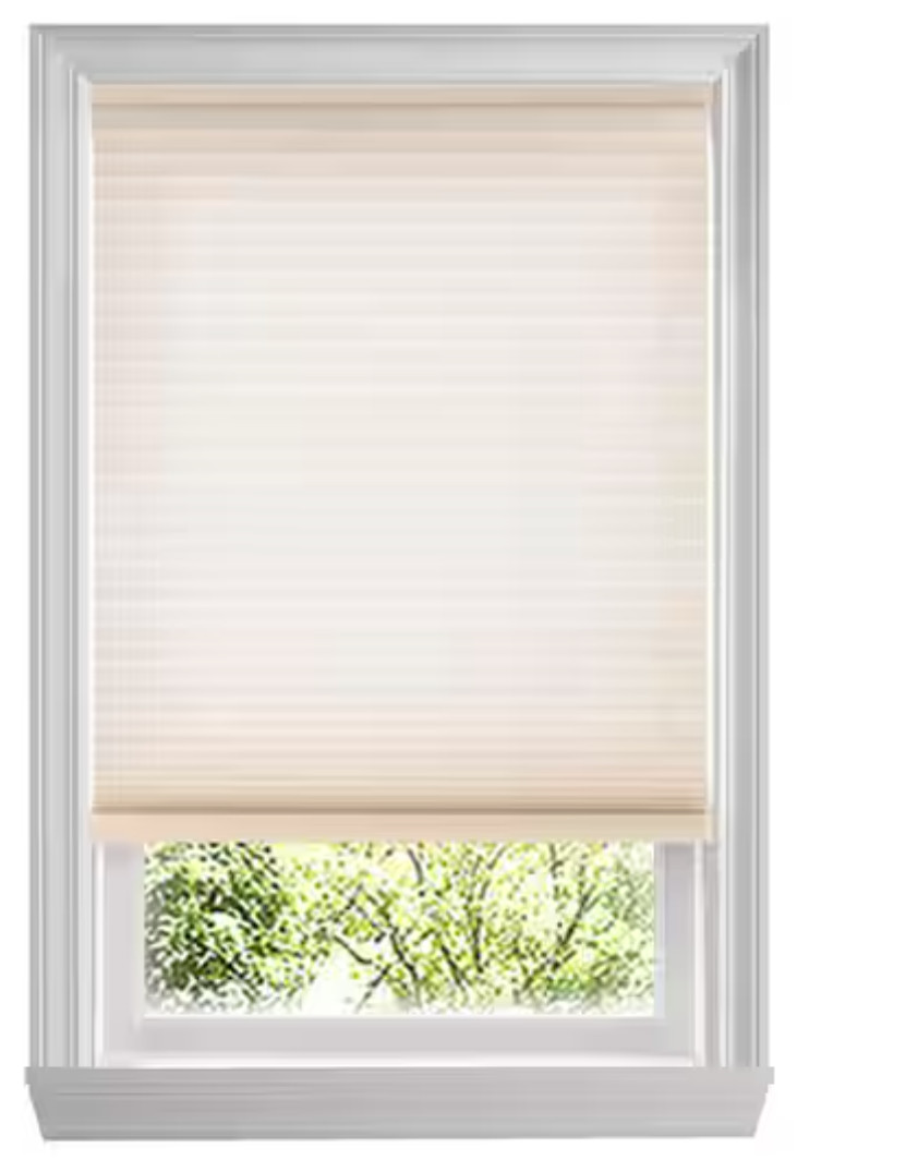 Home Decorator Coll. Cordless Cellular Shade Light Filter Parchment & CUSTOM
