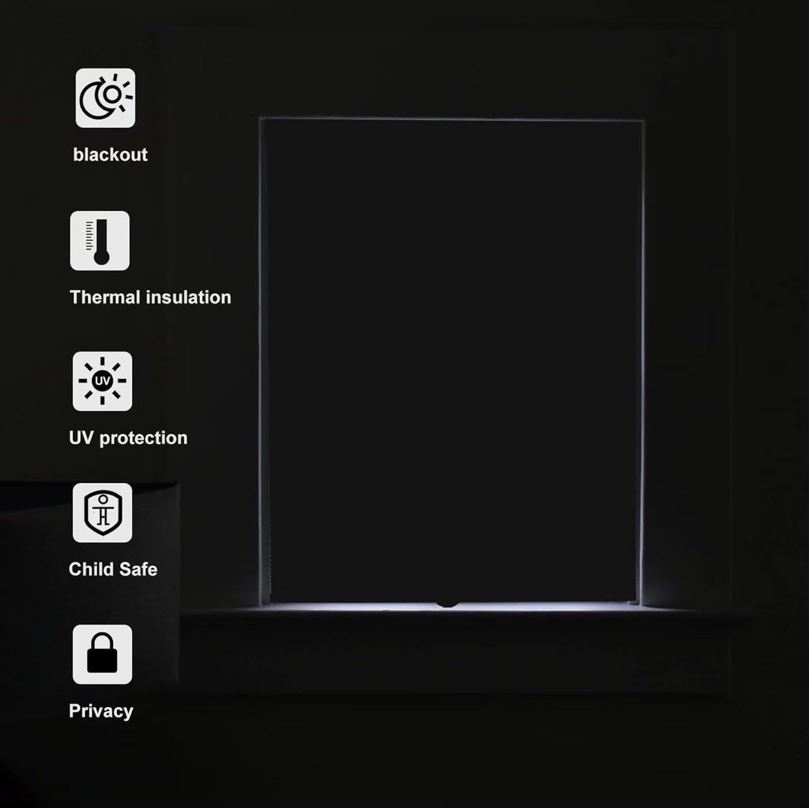 MYshade 1.5-Inch Cellular Cordless Blackout Shades – Taupe – 40 W x 72 H