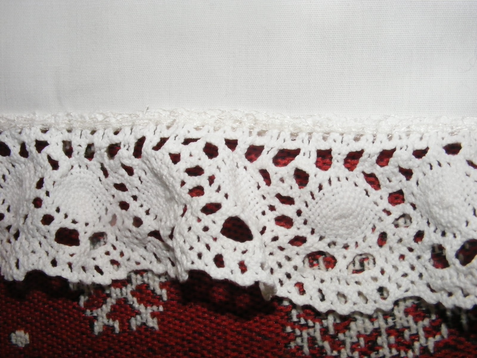 3 Sets of Vintage Country style Cotton White Curtains