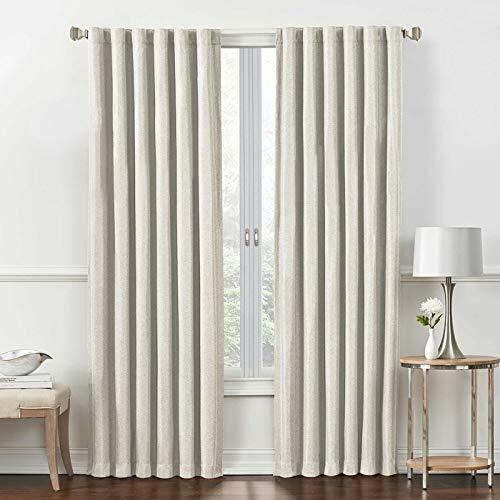 Insola Rockwell 95-Inch Rod Pocket Room-Darkening Window Curtain Panel in Ivory
