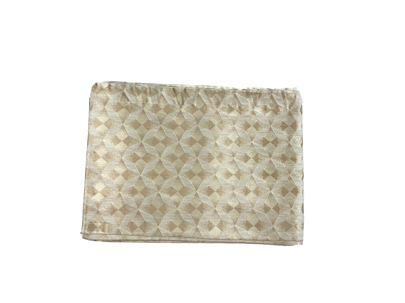 1 Custom Made Valance Extra Wide Luxury Curtain Gold Tan Geo Print Designer