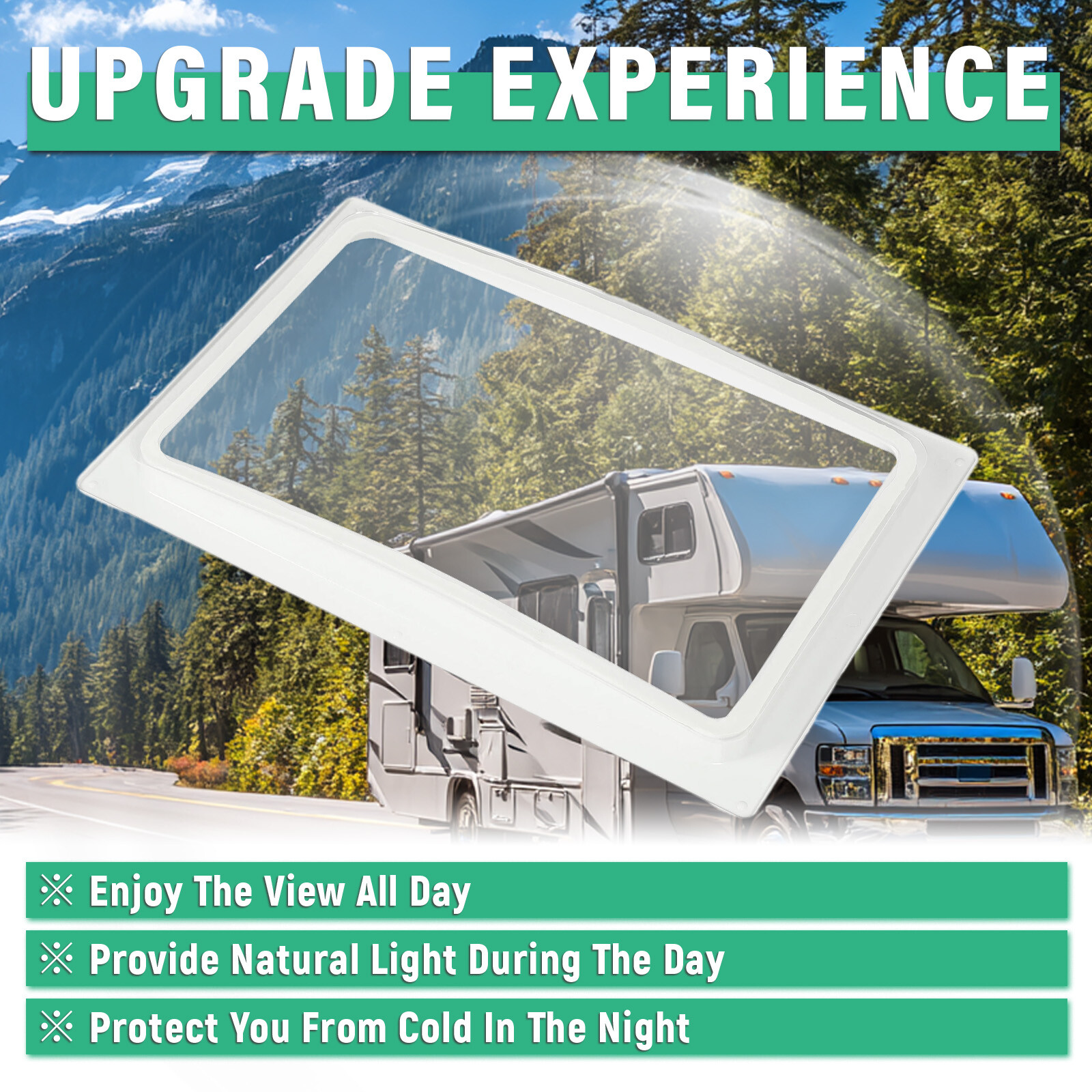 White Skylight Inner Dome 24×16 Inch For RV/Camper/Food Truck