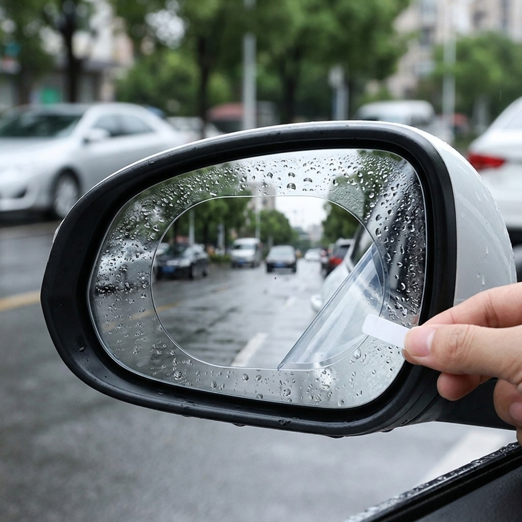 4pcs Nano HD Water Repellent Film Rainproof Anti-Fog for Car Rearview Mirror