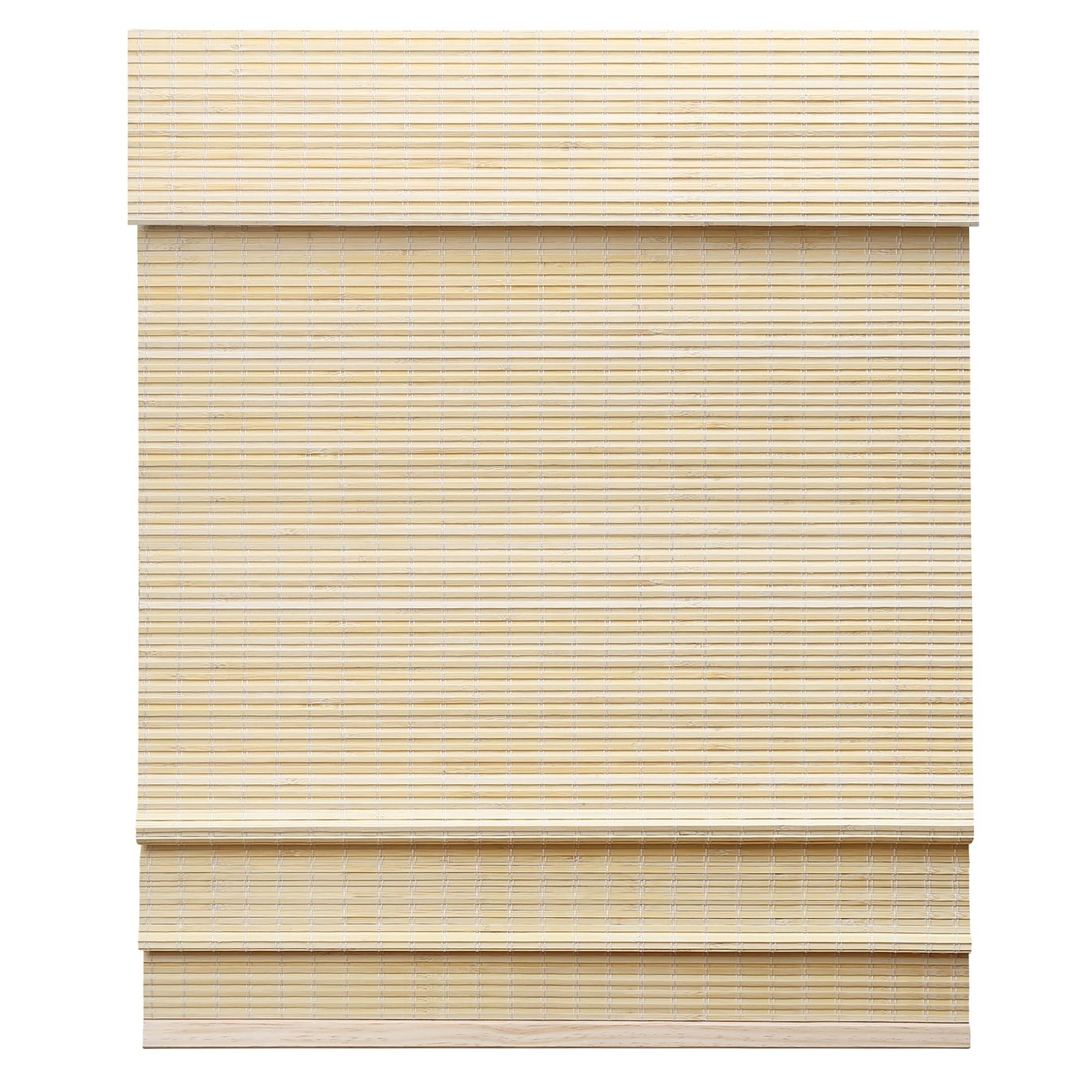 LazBlinds Cordless Bamboo Roman Shades, 35” W x 60” H, Privacy-dp-natural