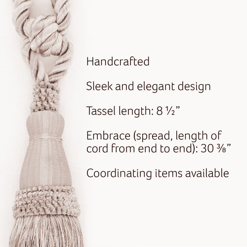 DÉCOPRO Tassel Tieback, Color# A10 – Sandstone Beige [Sold Individually]