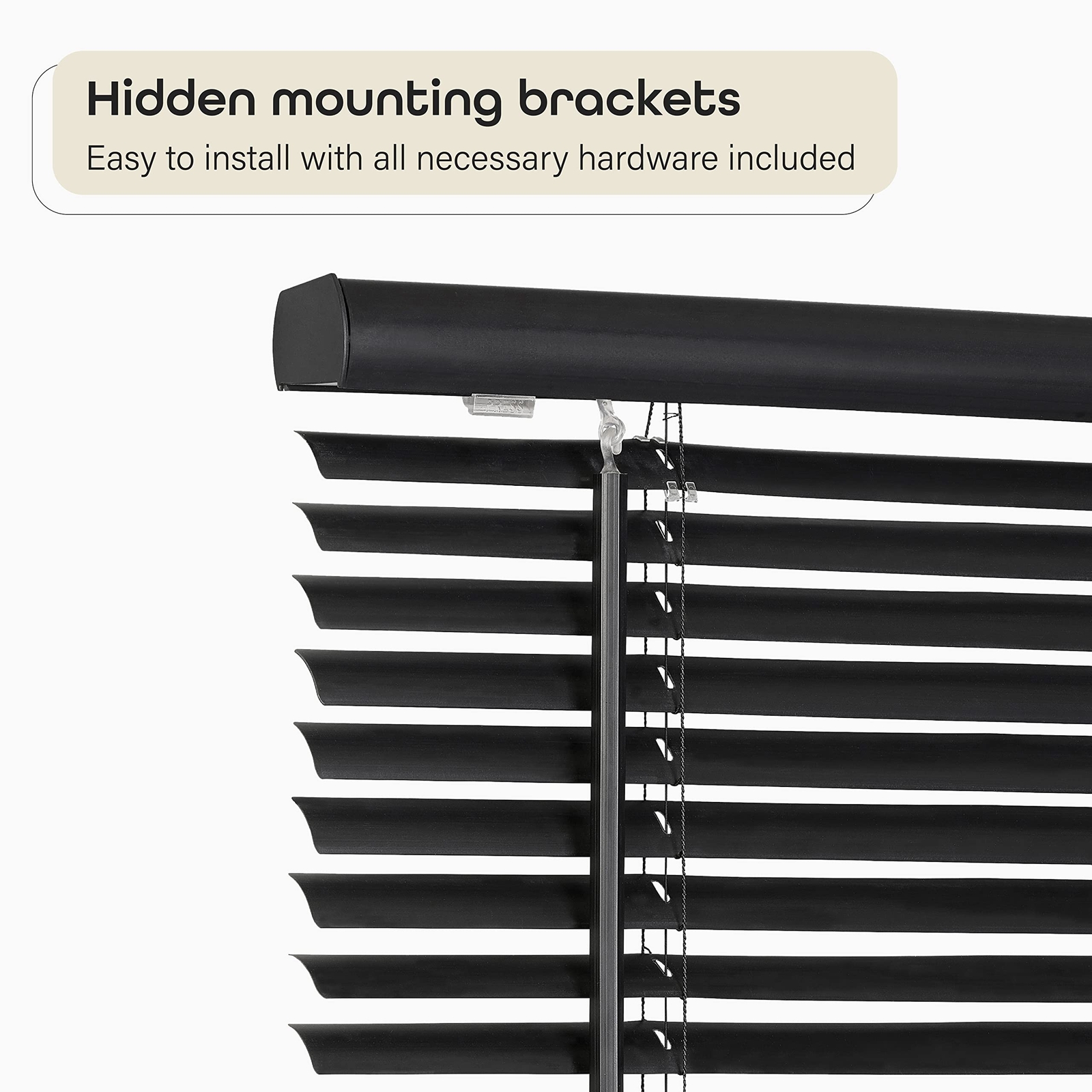 CORDLESS LIGHT FILTERING MINI BLIND 27 INCH WIDTH 64 INCH LENGTH 1″ SLAT SIZE BL