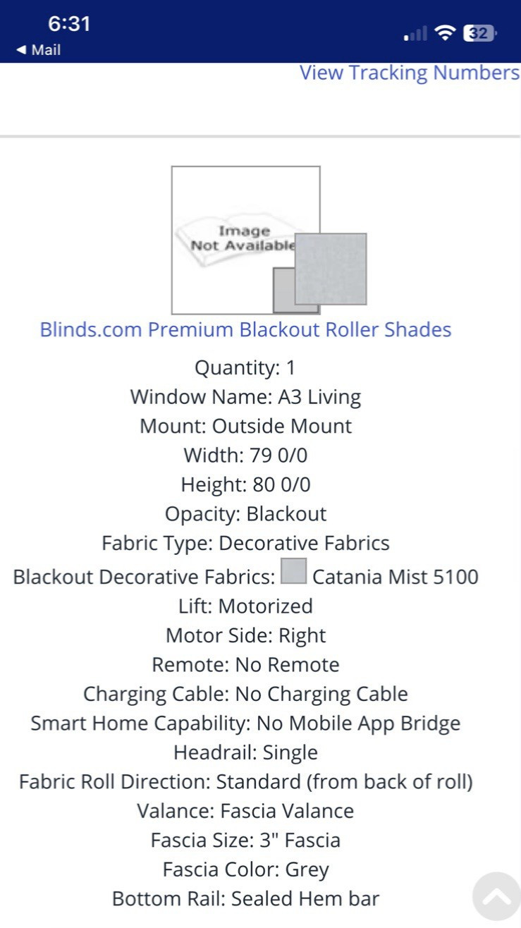 Premium custom blackout roller shades (quantity 4) 79×80 open box. Grey