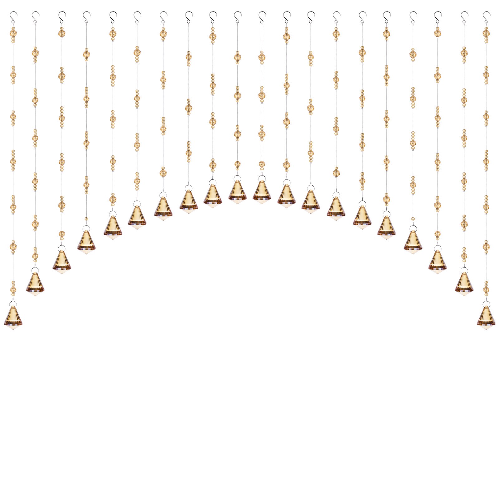 20/40 Line Crystal Beaded Curtain Hanging Door Glass Room Divider Festival Decor